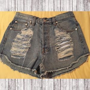 Minkpink High Waist Jean Shorts